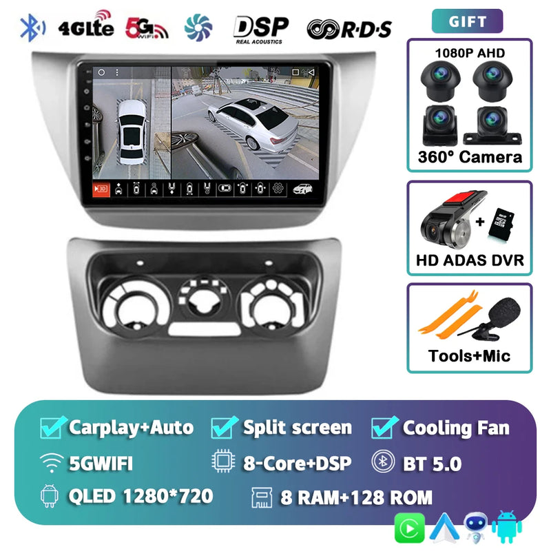 Autoradio CarPlay Mitsubishi Lancer 9 CS (2000-2010) – Écran 9 pouces 2K, jusqu'à 12 Go + 256 Go, vue 17