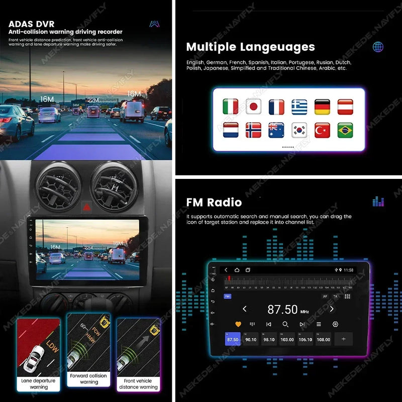 Autoradio CarPlay Skoda Fabia 3 (2015-2019) – Écran 9 pouces, jusqu'à 2 Go + 32 Go, vue 5