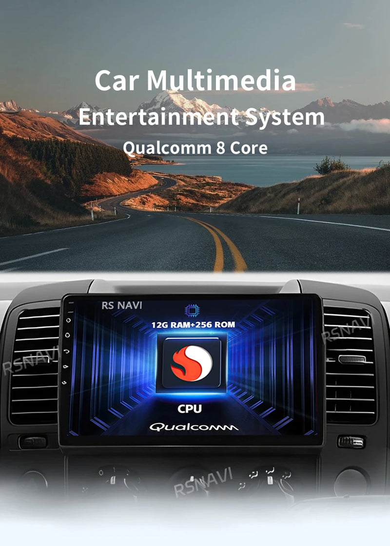 Autoradio CarPlay Nissan Navara D40 (2004-2010) – Écran 9 pouces, Android 16, vue 8