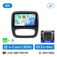 Autoradio CarPlay Renault Trafic 3 et Opel Vivaro B (2014-2018) – Écran 9 pouces, sans fil, vue 12