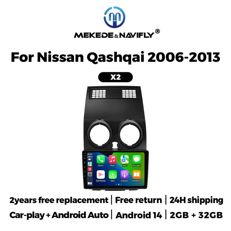 Autoradio CarPlay Nissan Qashqai J10 (2006-2013) – Écran IPS 9 pouces, Android 14, sans fil, vue 49
