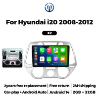 Autoradio CarPlay Hyundai i20 (2008-2012) – Écran 9 pouces, Android 14, jusqu'à 2 Go + 32 Go, vue 8