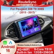Autoradio CarPlay Peugeot 308 T9 et 308S (2013-2017) – Écran 9 pouces, sans fil