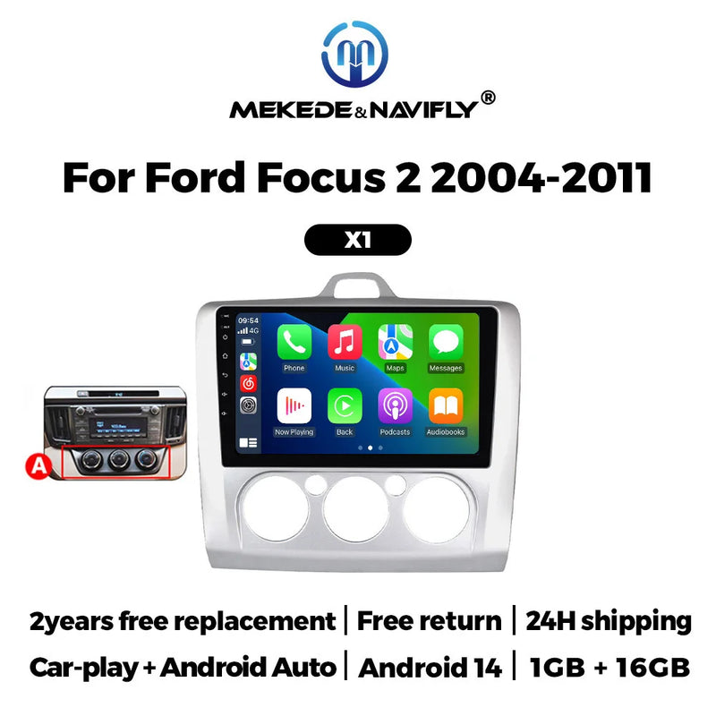 Autoradio CarPlay Ford Focus 2 (2004-2011) – Écran 9 pouces, sans fil, vue 7