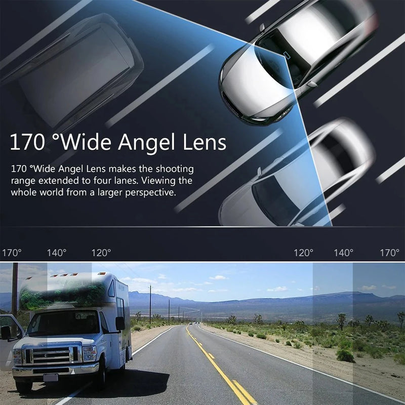 Dashcam 3 ou 4 Caméras – Avant 1080P, Côtés Orientables et Arrière, Mode Parking, vue 15