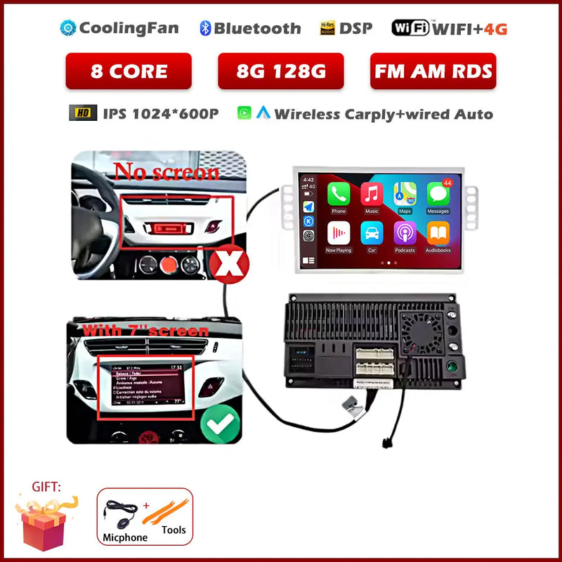 Autoradio CarPlay Citroën C3 et DS3 – Écran IPS 7 pouces, jusqu'à 8 Go + 256 Go, vue 26