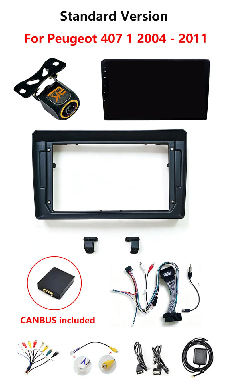 Autoradio CarPlay Peugeot 407 (2004-2011) – Android 16, boîtier CAN bus fourni, jusqu'à 8 Go + 256 Go, vue 7