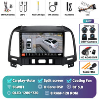 Autoradio CarPlay Hyundai Santa Fe 2 (2006-2012) – Écran 9 pouces, jusqu'à 16 Go + 512 Go, vue 30