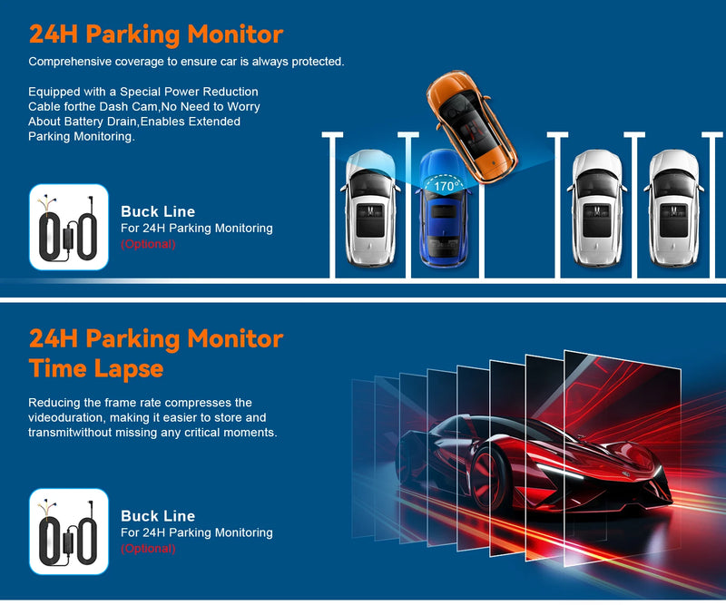 Dashcam 4K Avant et Arrière 4K – Écran 2 Pouces, Wi-Fi, GPS en Option, vue 10