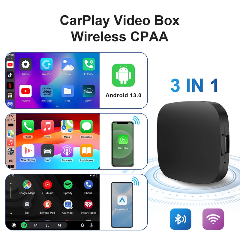 Adaptateur CarPlay Sans Fil AI Box Renault et Duster – Android 13, Wi-Fi seul, vue 2