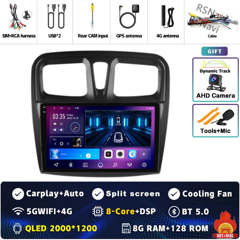 Autoradio CarPlay Dacia Sandero et Logan 2 (2014-2019) – Écran 9 pouces, jusqu'à 12 Go + 256 Go, vue 33