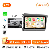 Autoradio CarPlay Honda Civic 9 (2012-2016) – Écran 9 pouces IPS, jusqu'à 8 Go + 256 Go, vue 36