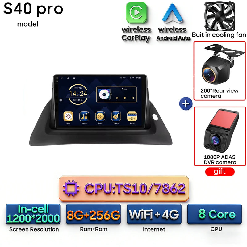 Autoradio CarPlay Renault Kangoo (2008-2018) – Écran 9 pouces, option écran 2K, jusqu'à 12 Go + 256 Go, vue 27
