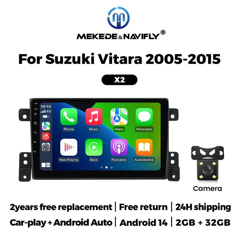 Autoradio CarPlay Suzuki Grand Vitara 3 (2005-2015) – Écran 9 pouces, Android 14, 2 Go + 32 Go, vue 10