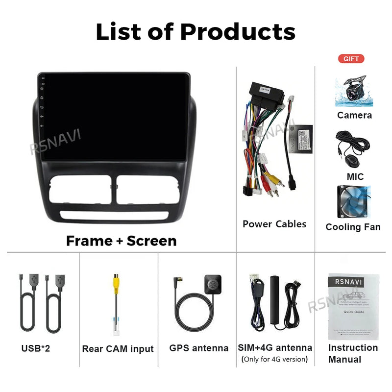 Autoradio CarPlay Fiat Doblo (2010-2015) – Écran 9 pouces sans fil, jusqu'à 16 Go + 512 Go, vue 2