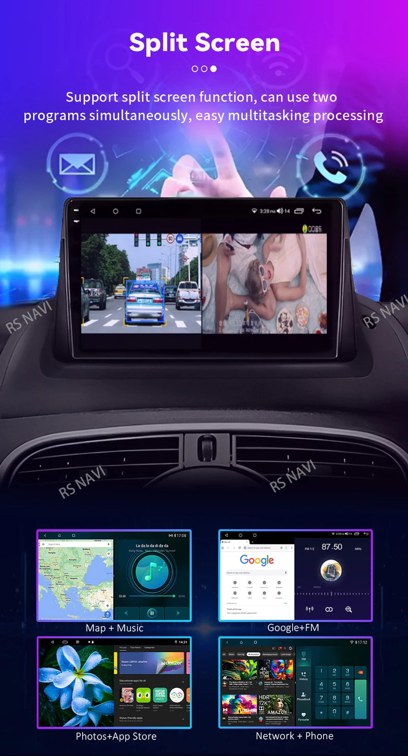 Autoradio CarPlay Renault Kangoo (2009-2018) – Écran 9 pouces, Android 16, jusqu'à 16 Go + 512 Go, vue 18
