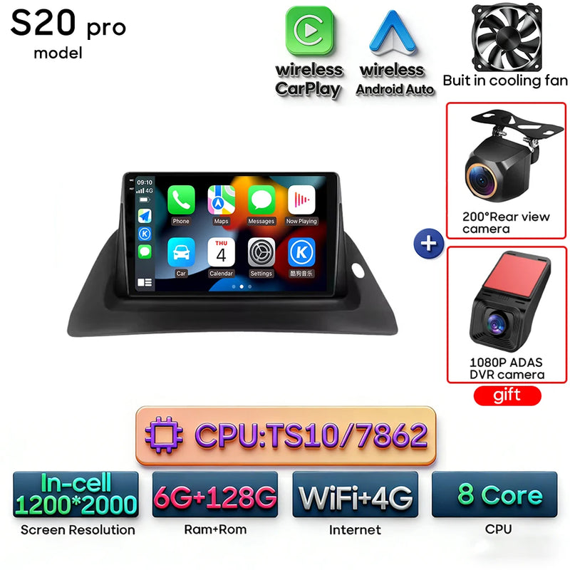 Autoradio CarPlay Renault Kangoo (2008-2018) – Écran 9 pouces, option écran 2K, jusqu'à 12 Go + 256 Go, vue 40