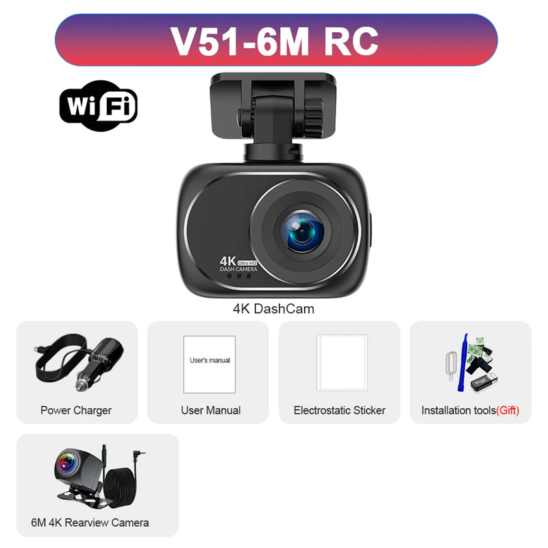 Dashcam 4K Avant et Arrière 4K – Écran 2 Pouces, Wi-Fi, GPS en Option, vue 15