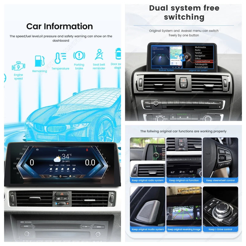 Autoradio CarPlay BMW Série 7 F01 F02 (2009-2015) – Écran QLED 10,25 ou 12,3 pouces, vue 4