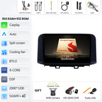 Autoradio CarPlay Hyundai Kona (2018-2022) – Écran 9 pouces, jusqu'à 16 Go + 512 Go, vue 8