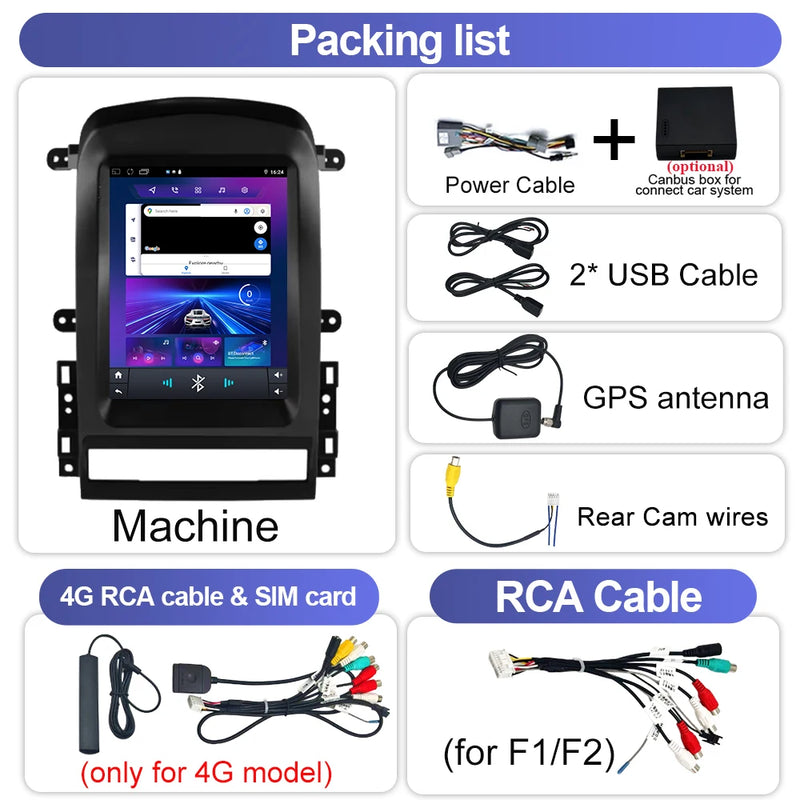 Autoradio CarPlay Chevrolet Captiva (2006-2012) – Écran vertical 9,7 pouces, jusqu'à 8 Go + 256 Go, vue 6