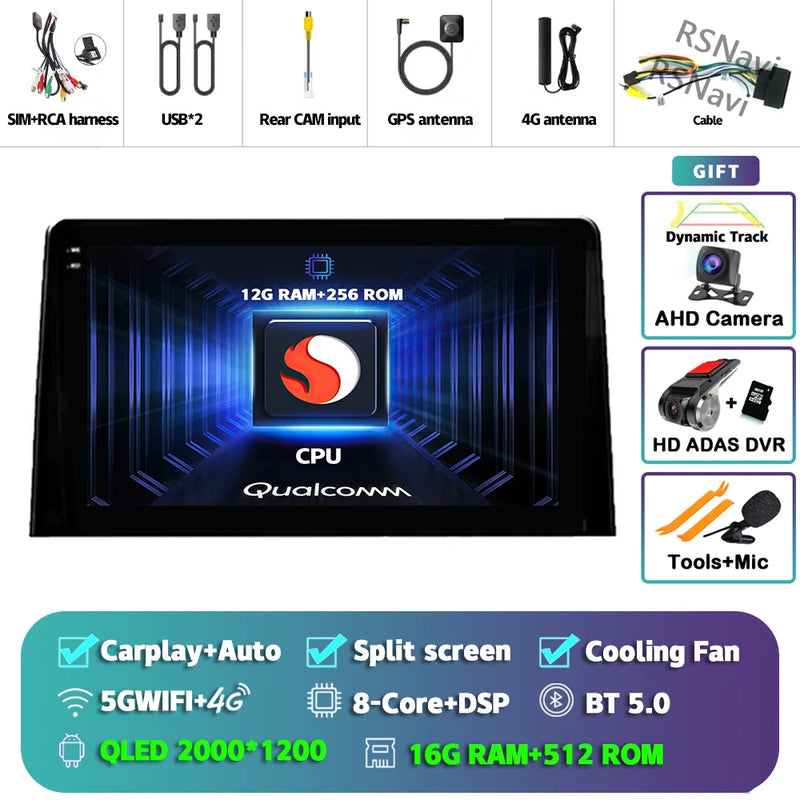 Autoradio CarPlay Citroën Berlingo, Peugeot Partner et Opel Combo (2019-2020) – Écran 9 pouces, Android 16, jusqu'à 16 Go + 512 Go, vue 53