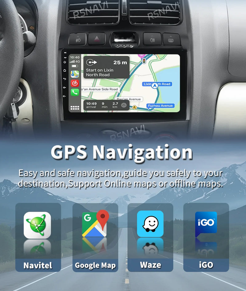 Autoradio CarPlay Hyundai Santa Fe Classic et SM (2006-2012) – Écran QLED 9 pouces, vue 15