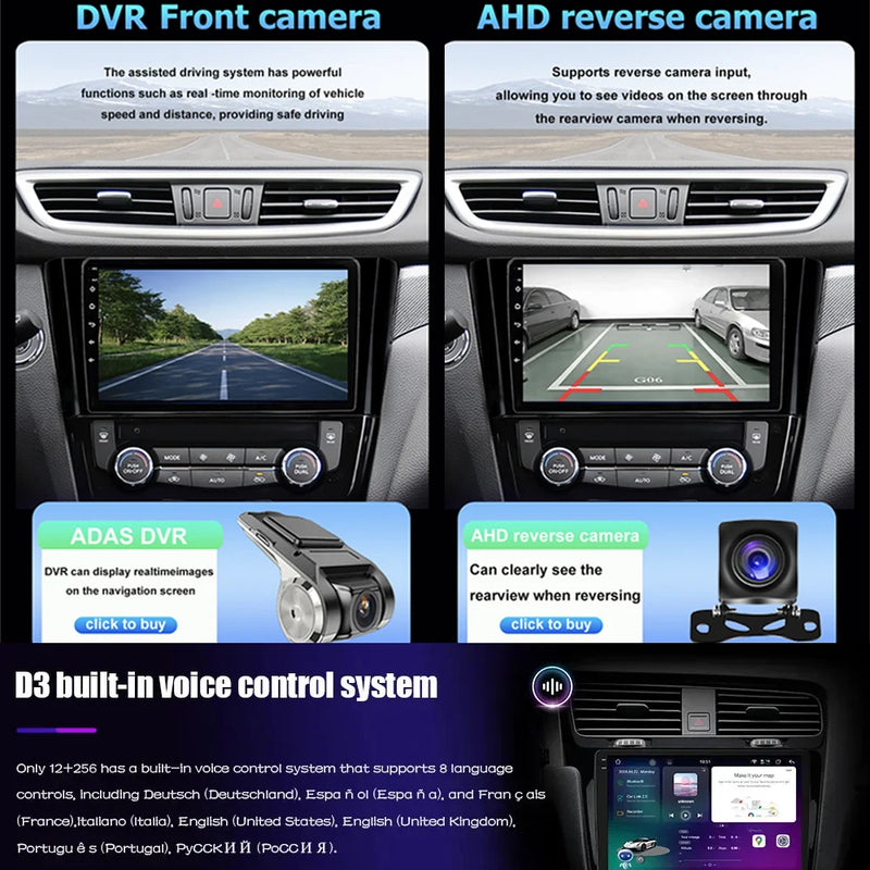 Autoradio CarPlay Citroën C3 et DS3 (2010-2016) – Écran QLED 7 pouces, Android 16, jusqu'à 8 Go + 256 Go, vue 5