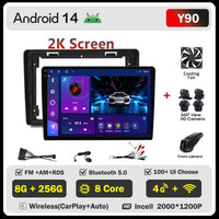Autoradio CarPlay Citroën C2 et C3 (2001-2010) – Écran IPS 9 pouces, option écran 2K, jusqu'à 12 Go + 256 Go, vue 33