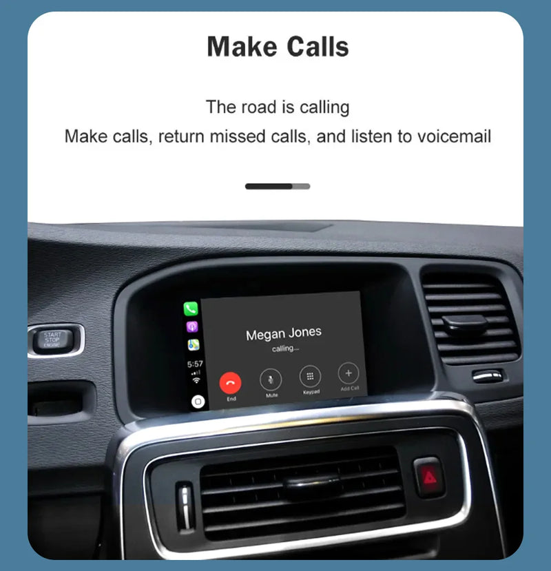 Boîtier CarPlay Volvo S60, V40, V60 et XC60 (2015-2018) – Écran d'origine conservé, sans fil, vue 15