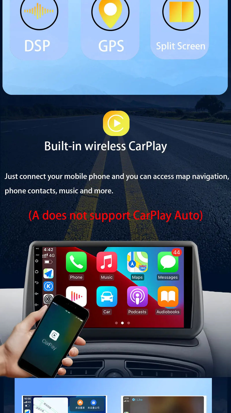 Autoradio CarPlay Nissan Juke (2011-2016) – Écran 9 pouces, Android 15, option écran 2K, vue 10