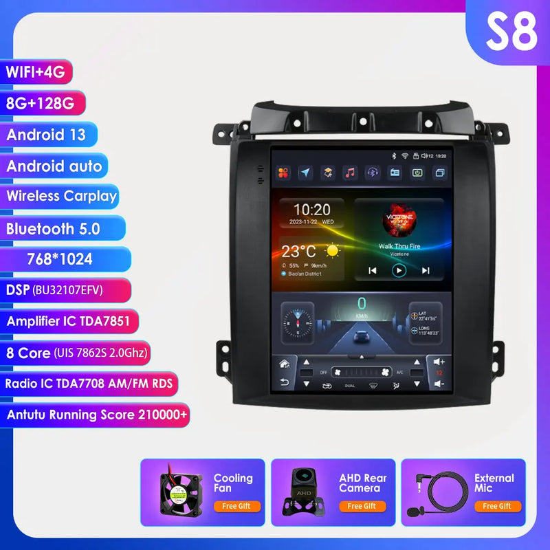 Autoradio CarPlay Kia Sorento BL (2002-2006) – Écran vertical 9,7 pouces, vue 7