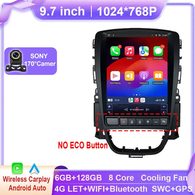 Autoradio CarPlay Opel Astra J (2009-2015) et Cascada – Écran vertical 9,7 pouces, jusqu'à 8 Go + 256 Go, vue 14