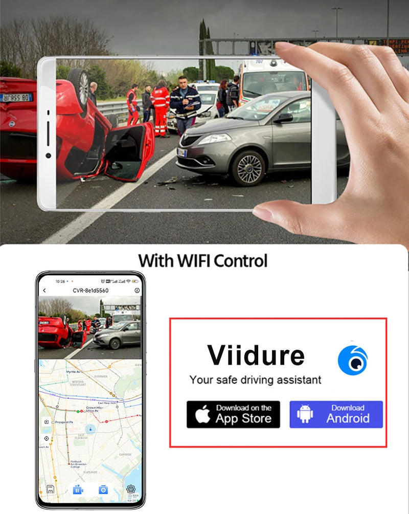 Rétroviseur Caméra 4K Écran Tactile 11,28 Pouces – Caméra Arrière, Wi-Fi 5 GHz, GPS en Option, vue 9