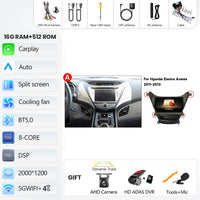 Autoradio CarPlay Hyundai Elantra (2012-2015) – Écran 9 pouces sans fil, jusqu'à 16 Go + 512 Go, vue 40