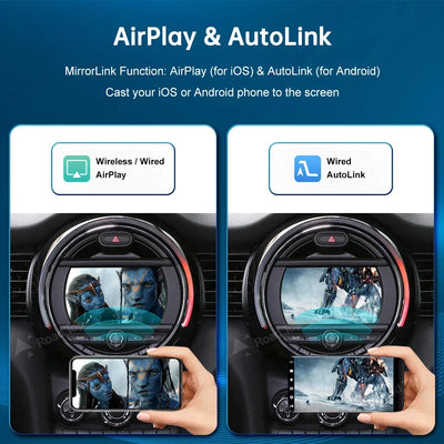 Boîtier CarPlay Android Auto Sans Fil pour MINI R56 F56