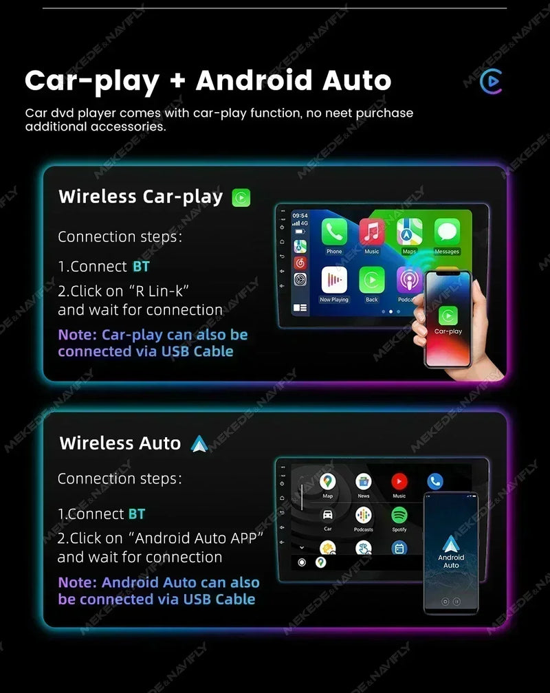 Autoradio CarPlay Fiat Panda (2003-2012) – Écran 9 pouces IPS, Android 14, jusqu'à 2 Go + 32 Go, vue 4