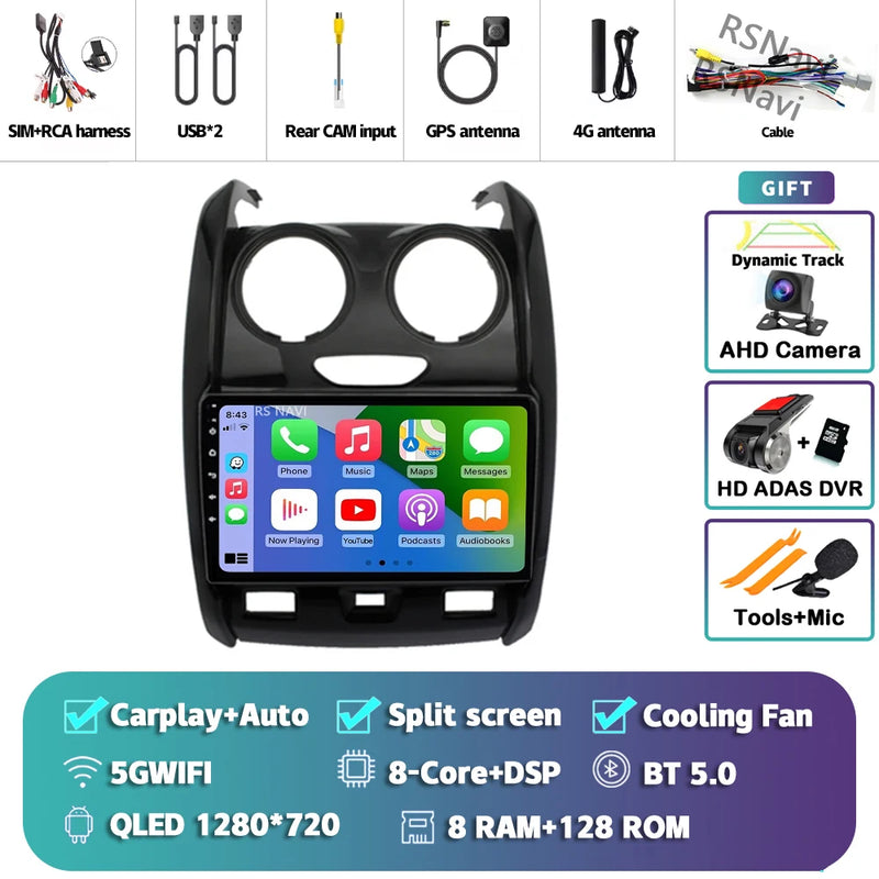 Autoradio CarPlay Dacia Duster (2015-2021) – Écran 9 pouces, Android 16, jusqu'à 16 Go + 512 Go, vue 38