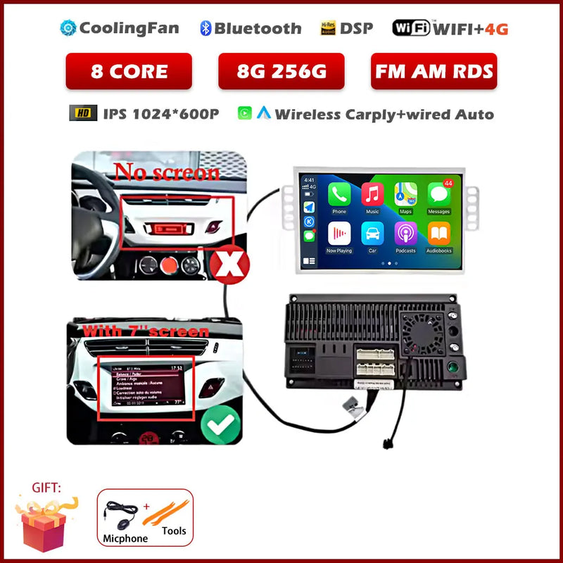 Autoradio CarPlay Citroën C3 et DS3 – Écran IPS 7 pouces, jusqu'à 8 Go + 256 Go, vue 20