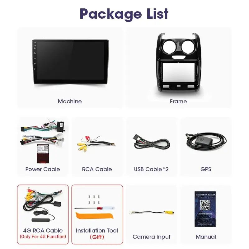 Autoradio CarPlay Dacia Duster (2015-2021) – Écran 9 pouces, Android 16, jusqu'à 16 Go + 512 Go, vue 2