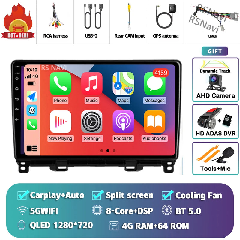 Autoradio CarPlay Honda Jazz 4 et Fit 4 (2020-2022) – Écran QLED, jusqu'à 16 Go + 512 Go, vue 21