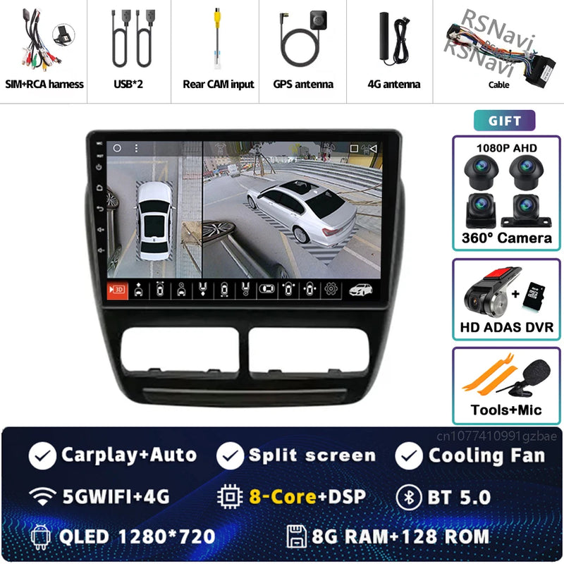 Autoradio CarPlay Fiat Doblo (2010-2015) – Écran 9 pouces sans fil, jusqu'à 16 Go + 512 Go, vue 8
