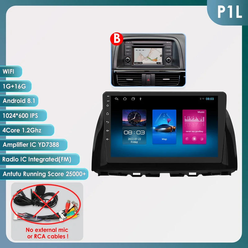Autoradio CarPlay Mazda CX-5 (2012-2015) – Écran 10,1 pouces, Android 13, vue 24