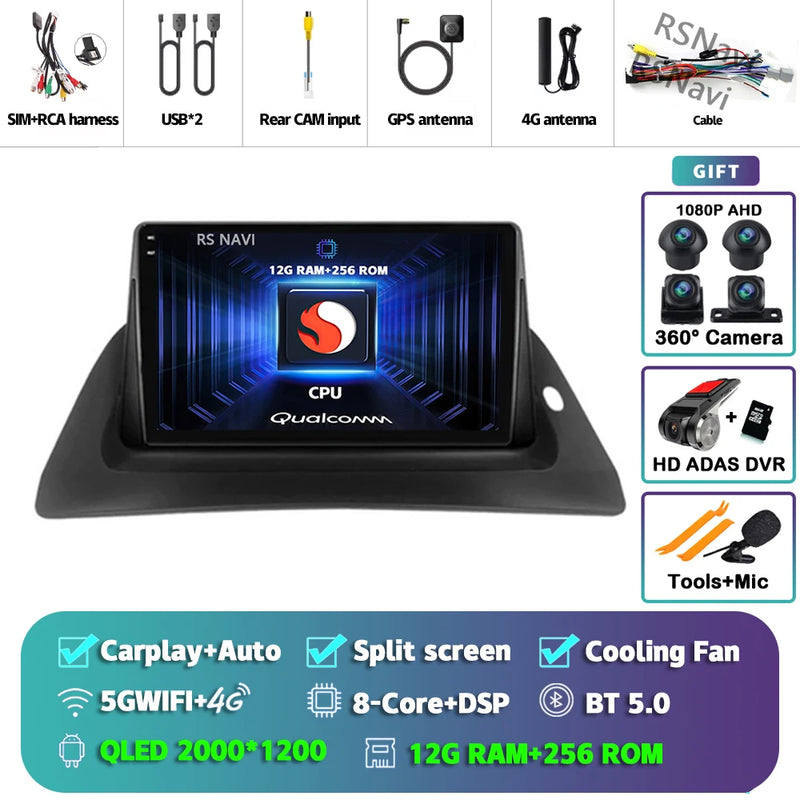 Autoradio CarPlay Renault Kangoo (2009-2018) – Écran 9 pouces, Android 16, jusqu'à 16 Go + 512 Go, vue 42