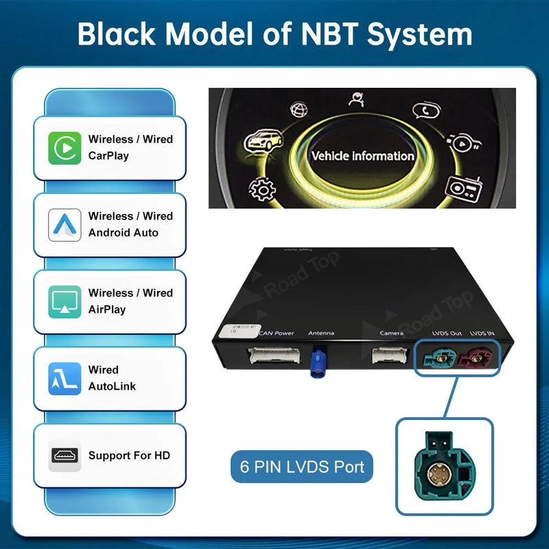 Boîtier CarPlay MINI R55 à R61, F54, F55 (2008-2020) – CIC, NBT ou EVO, CarPlay sans fil, vue 9