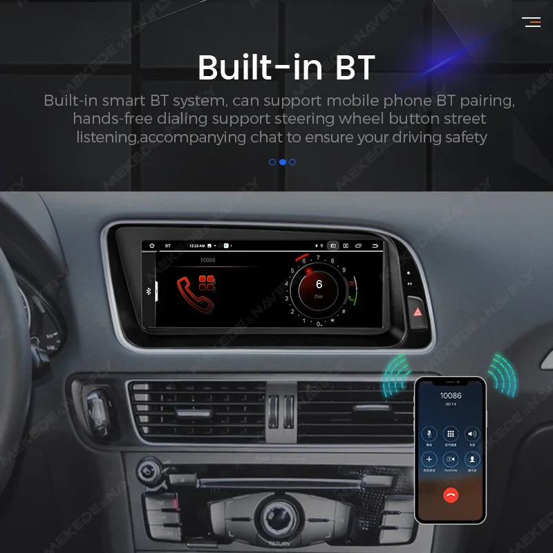 Autoradio CarPlay Audi Q5 8R (2010-2017) – Écran 8,8 pouces, Android 14, jusqu'à 6 Go / 128 Go, vue 4