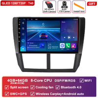 Autoradio CarPlay Subaru Forester SH (2007-2013) et Impreza GH GE (2007-2011) – Écran QLED 9 pouces, vue 45