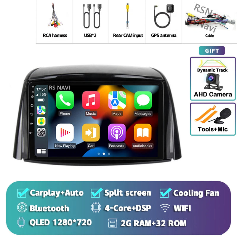 Autoradio CarPlay Renault Koleos (2008-2016) – Écran 9 pouces sans fil, jusqu'à 16 Go + 512 Go, vue 52