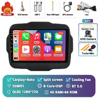 Autoradio CarPlay Jeep Renegade (2016-2020) – Écran 9 pouces, jusqu'à 16 Go + 512 Go, vue 45