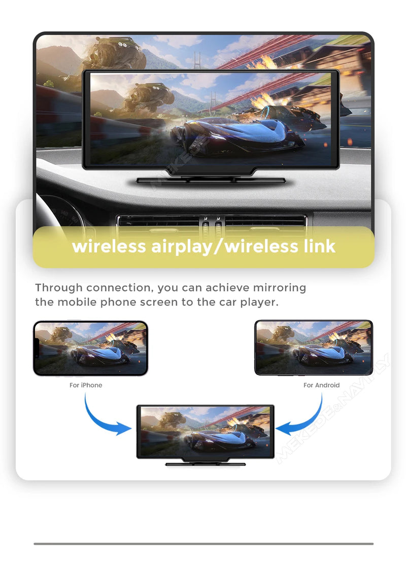 Écran CarPlay Portable Universel – 6,86 ou 10,26 Pouces, Sans Fil, FM et AUX, vue 28